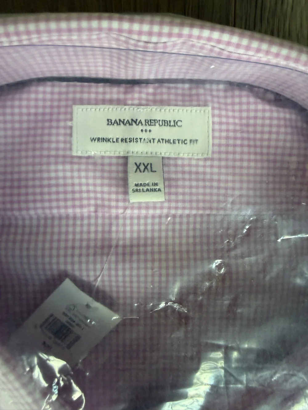 Banana Republic Light Pink Micro-Check Dress Shirt NWT